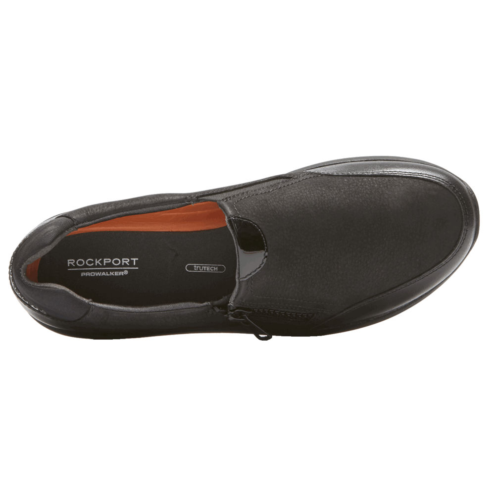 Rockport Slip-On For Womens Black - Trustride Side Zip - BG2857439